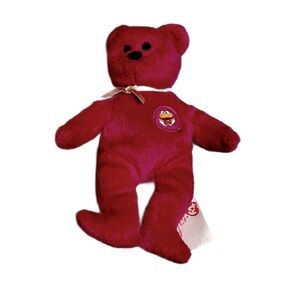 Ty Teenie Beanie Babies Burger The Bear 25th Anniversary McDonald 2004 Pink
